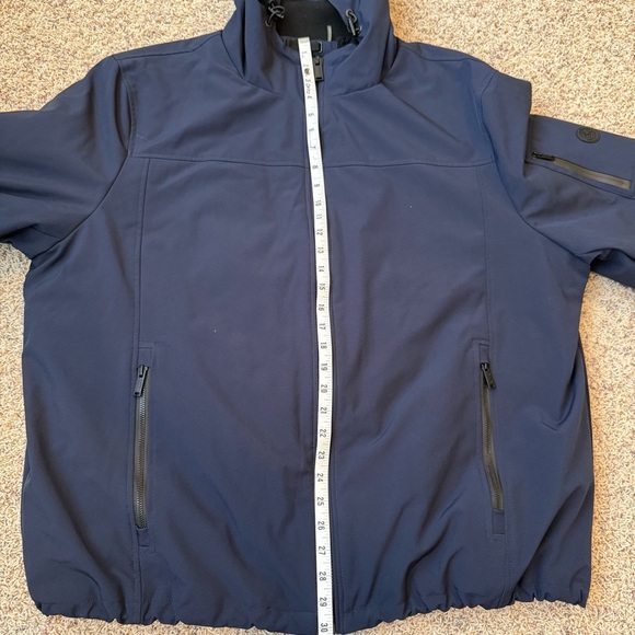 Mens Calvin Klein Winter Coat Snow Hooded  Faux Sherpa Lined Jacket XXL Navy - Picture 14 of 15